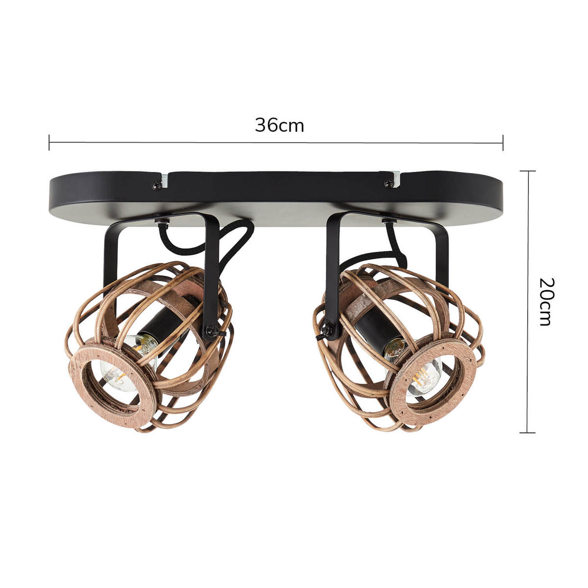DECKENSPOTS Die Natürliche - Beige, Holz (15.5/36/20cm) - Mokebo