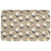 KOUPELNOVÁ PŘEDLOŽKA Mušle - Písek - Námořní 80x50 cm - písková barva, textil/plast (80/50cm) - OnlyWow