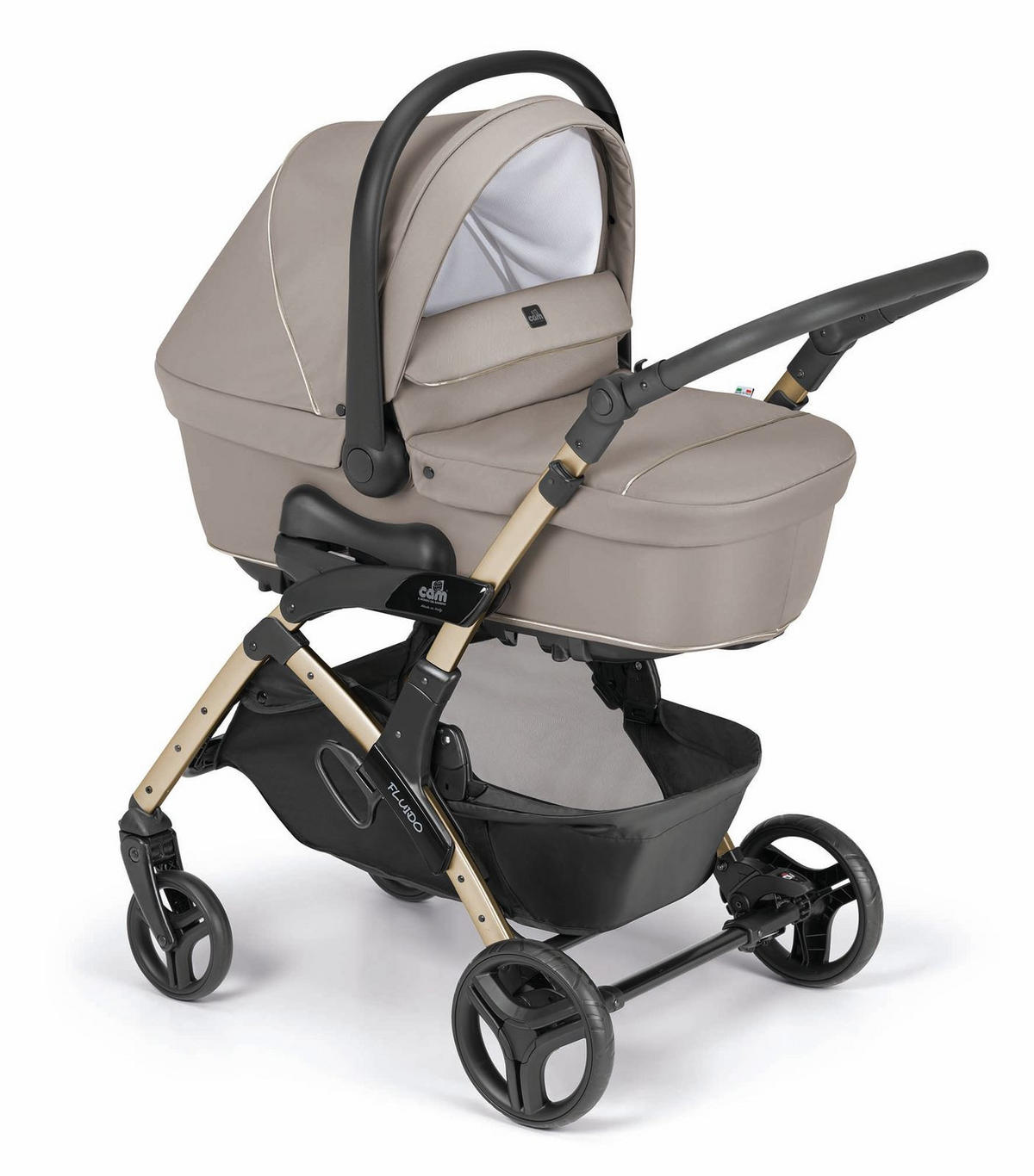 KOMBI-KINDERWAGEN Fluido Easy Kombi 2in1 - Beige, Kunststoff (907/507/564cm) - Cam il Mondo del Bambino S.p.A.