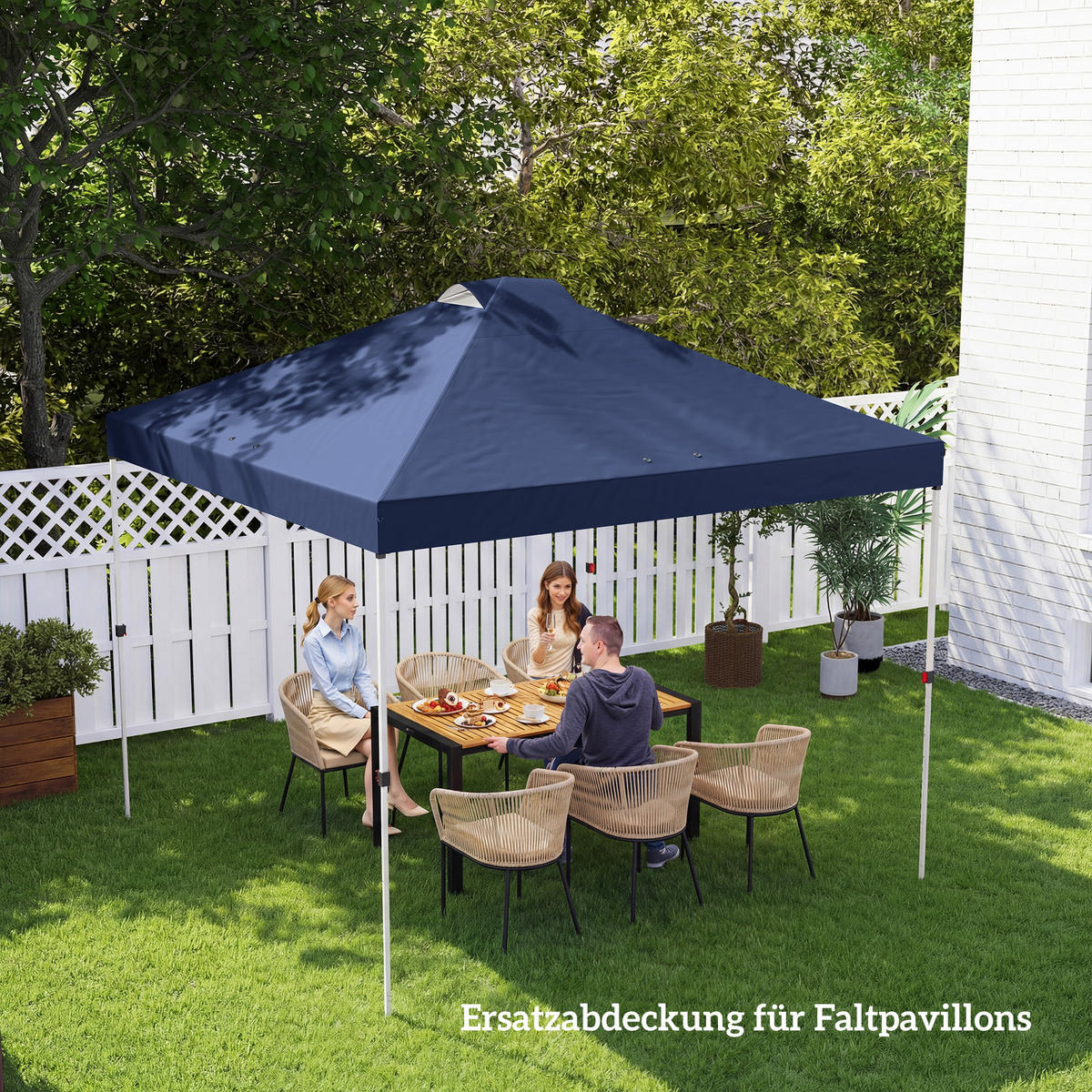 PAVILLON-DACH ERSATZ DE-06005 UV50+ 300/300 cm Blau - Blau, Textil (300/25/300cm) - ComfortXL