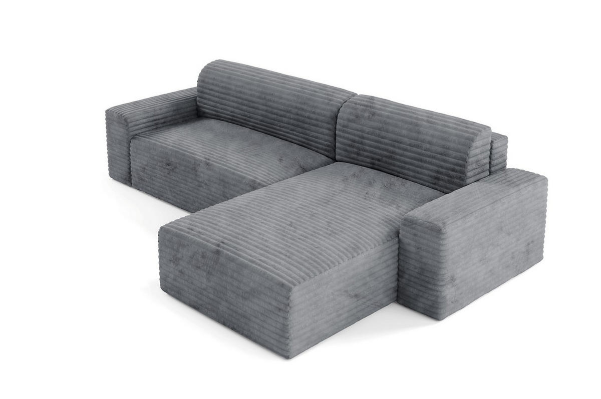 ECKSOFA mit Schlaffunktion Grau - Schwarz/Grau, Holz/Holzwerkstoff (300/185cm) - Furnisell