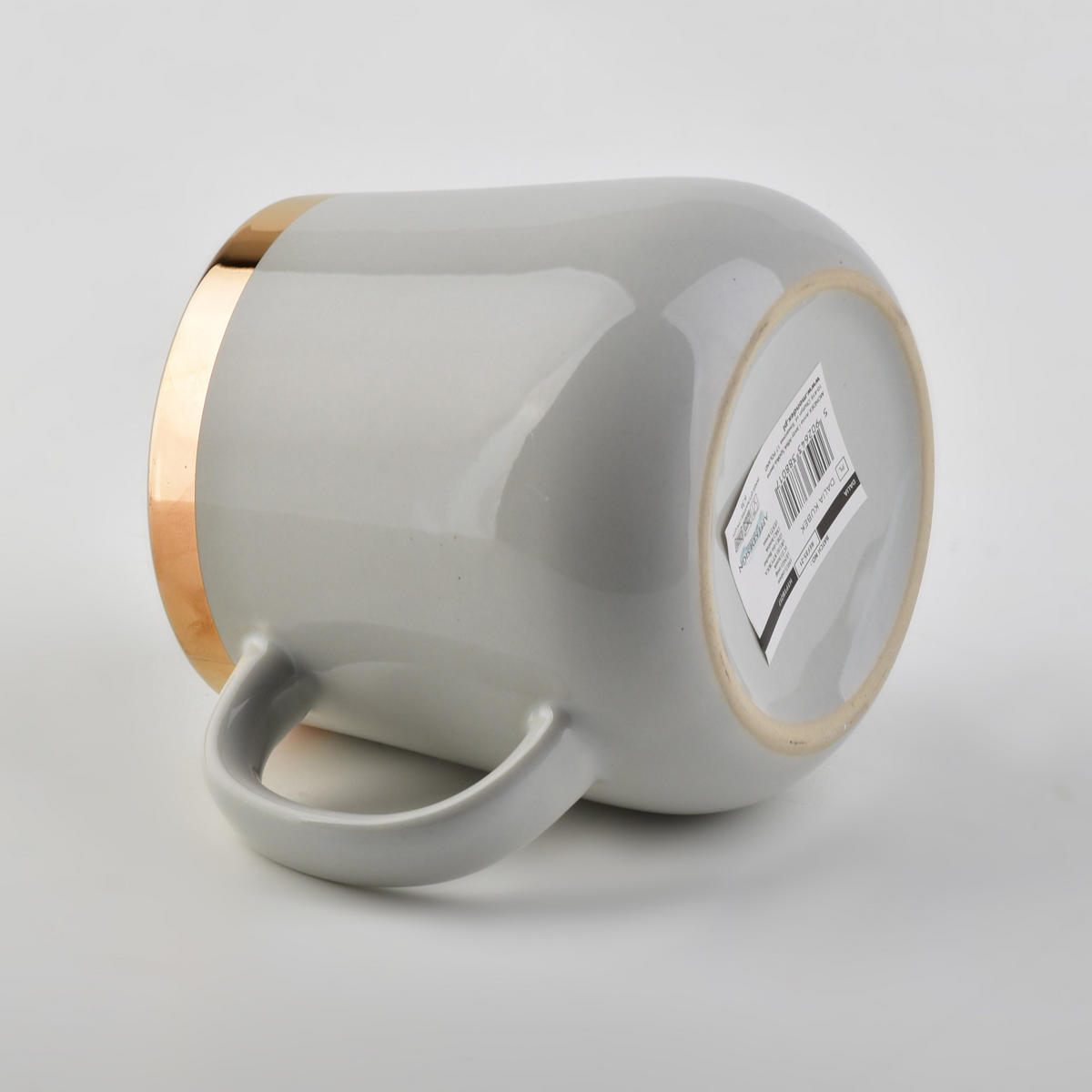 BECHER Dalia Grau 13/9/10 cm Keramik - Grau, Keramik (0.5L) - Mondex