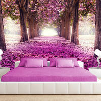 SELBSTKLEBENDE FOTOTAPETE 392/280 cm - Pink/Braun, Kunststoff/Textil (392/1cm) - KUNSTLOFT