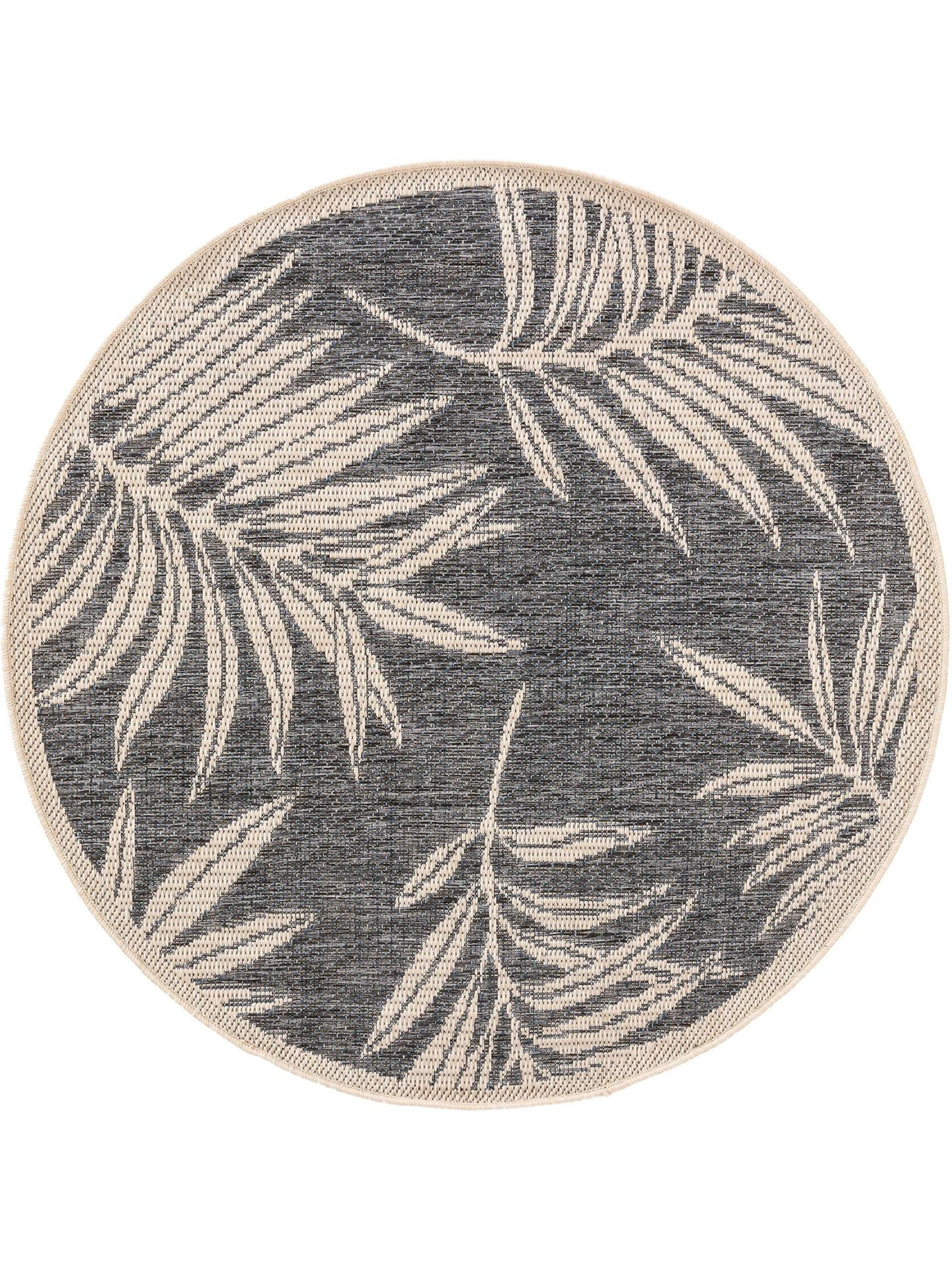 OUTDOORTEPPICH rund River Blau ø 130 cm rund - Blau, Kunststoff (130/1cm) - KUNSTLOFT