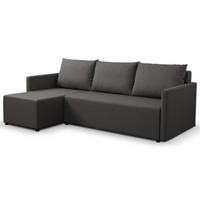 ECKSOFA Solid mit Schlaffunktion und Bettkasten - Dunkelgrau, Holz/Holzwerkstoff (217/138cm) - Ravio