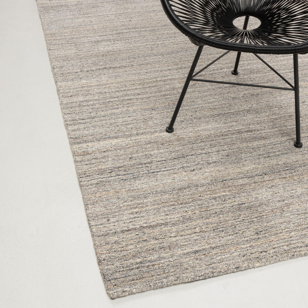 HANDWEBTEPPICH mit Seidenglanz, pflegeleicht, robust 140x200 cm - Grau, Textil (140/200cm) - Rug and Roll