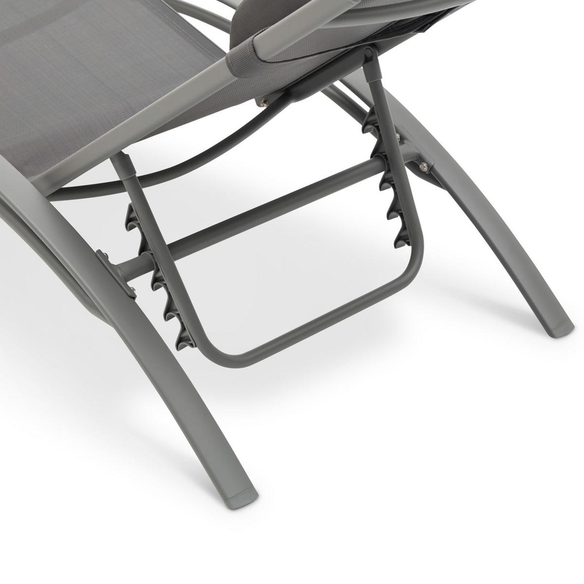 GARTENLIEGE RELAX grau - Grau, Textil/Metall (179/88/64cm) - IDIMEX