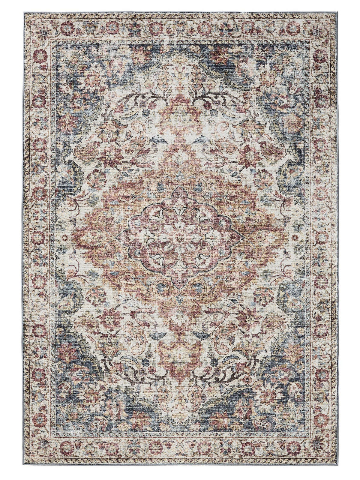 VINTAGE-TEPPICH George waschbar 240x340 cm - Multicolor, Kunststoff (240/340cm) - benuta