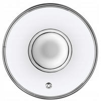 DECKEL mit Metallgriff, 16 cm - Transparent, Glas (16cm) - KADAX