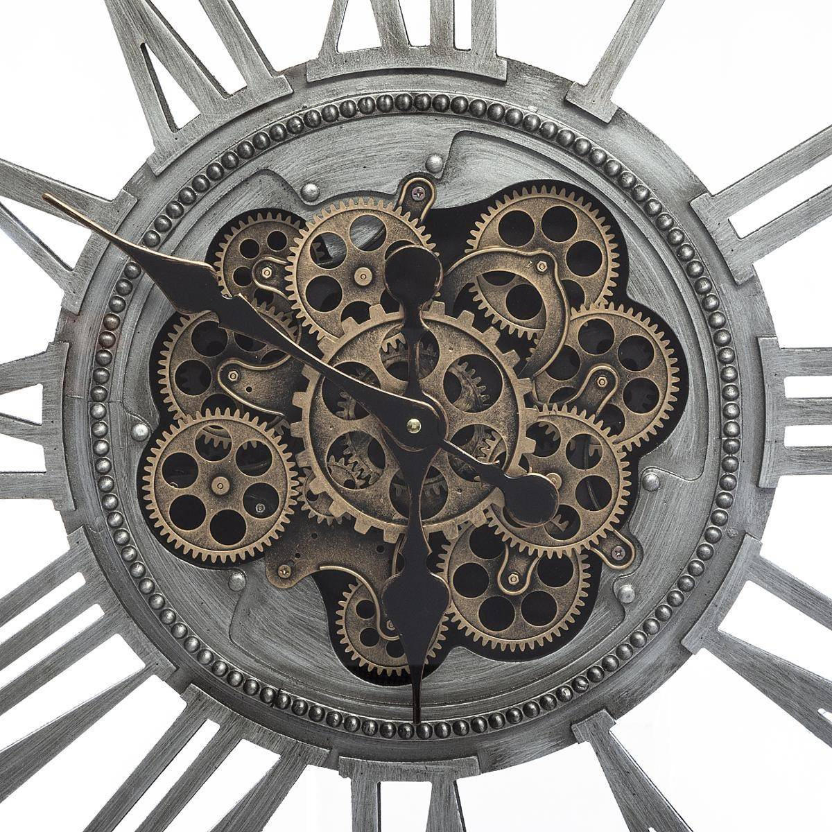 WANDUHR Metall Meca 80/11/80 cm - Grau, Metall (11/80/80cm) - Atmosphera Createur d´interieur