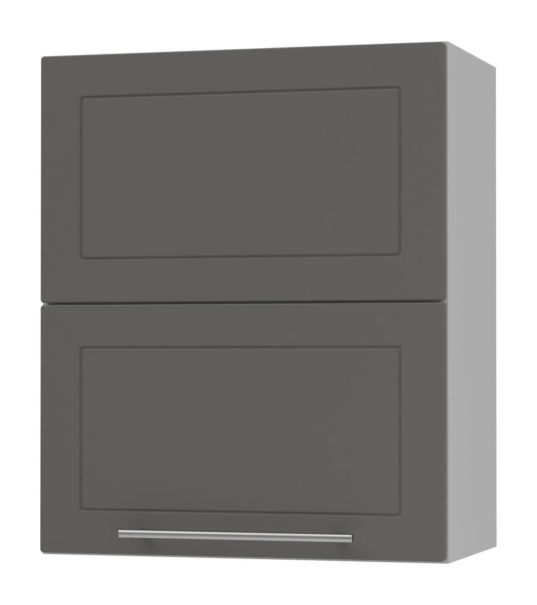 KÜCHENHÄNGESCHRANK Kvantum W8B/60 Graphit Matt / Grau Matt 60 / 32,5 / 72cm - Graphitfarben/Grau, Holz/Holzwerkstoff (60/72/32.5cm) - Feldmann-Wohnen