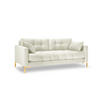 SOFA Mamaia aus Samt leichtes beige 2 Sitzplätze - Creme, Textil (92/75/152cm) - Micadoni