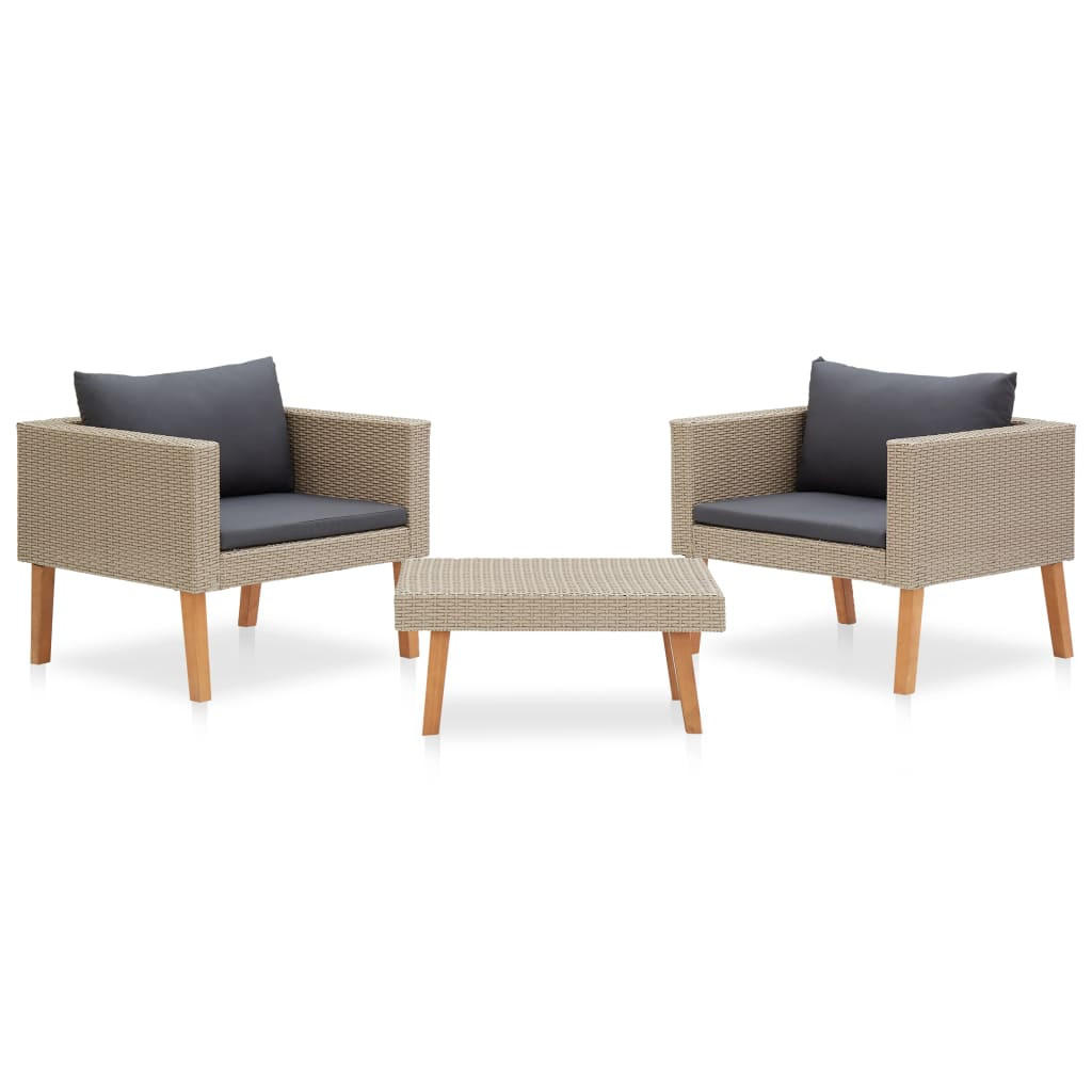vidaXL Garten-Lounge-Set Beige