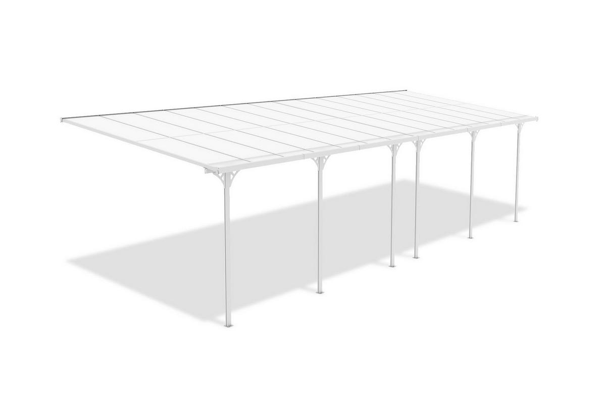 PERGOLA / CARPORT Kleo Weiß 9m x 3m - Weiß, Metall (870/270/300cm) - Cazeboo