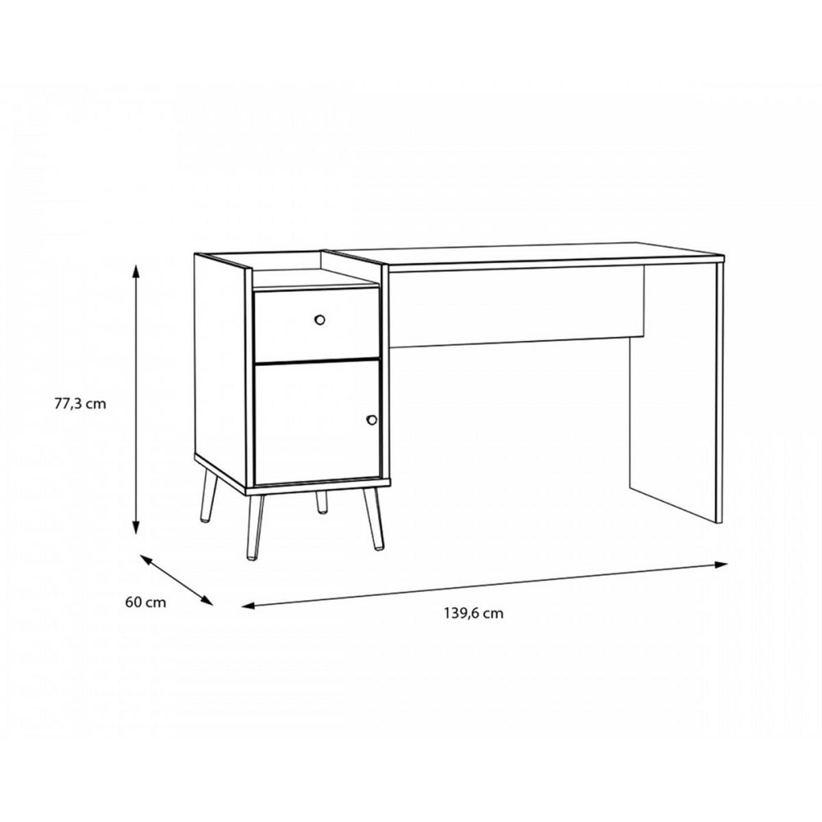 SCHREIBTISCH Salbei,Mauvella Eiche 140/78/60 cm - Salbeigrün, Holzwerkstoff (60/140/78cm) - Forte Möbel