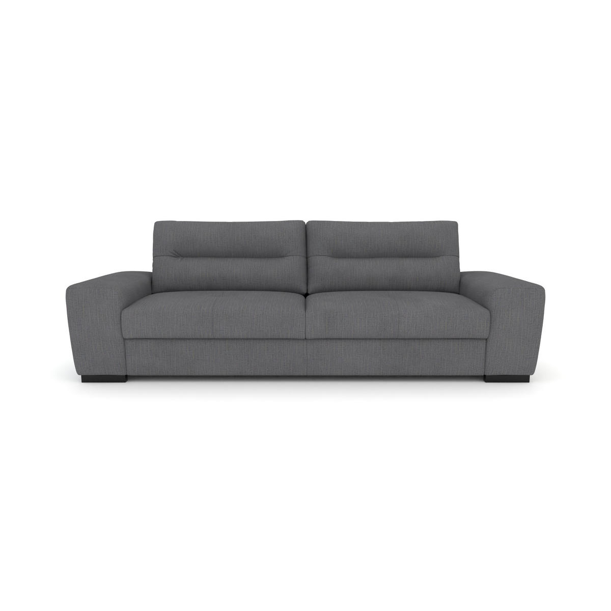 3-SITZER Carlisle Chenille Grau 274/97/93 cm - Dunkelgrau, Kunststoff/Textil (274/93/97cm) - foamnova