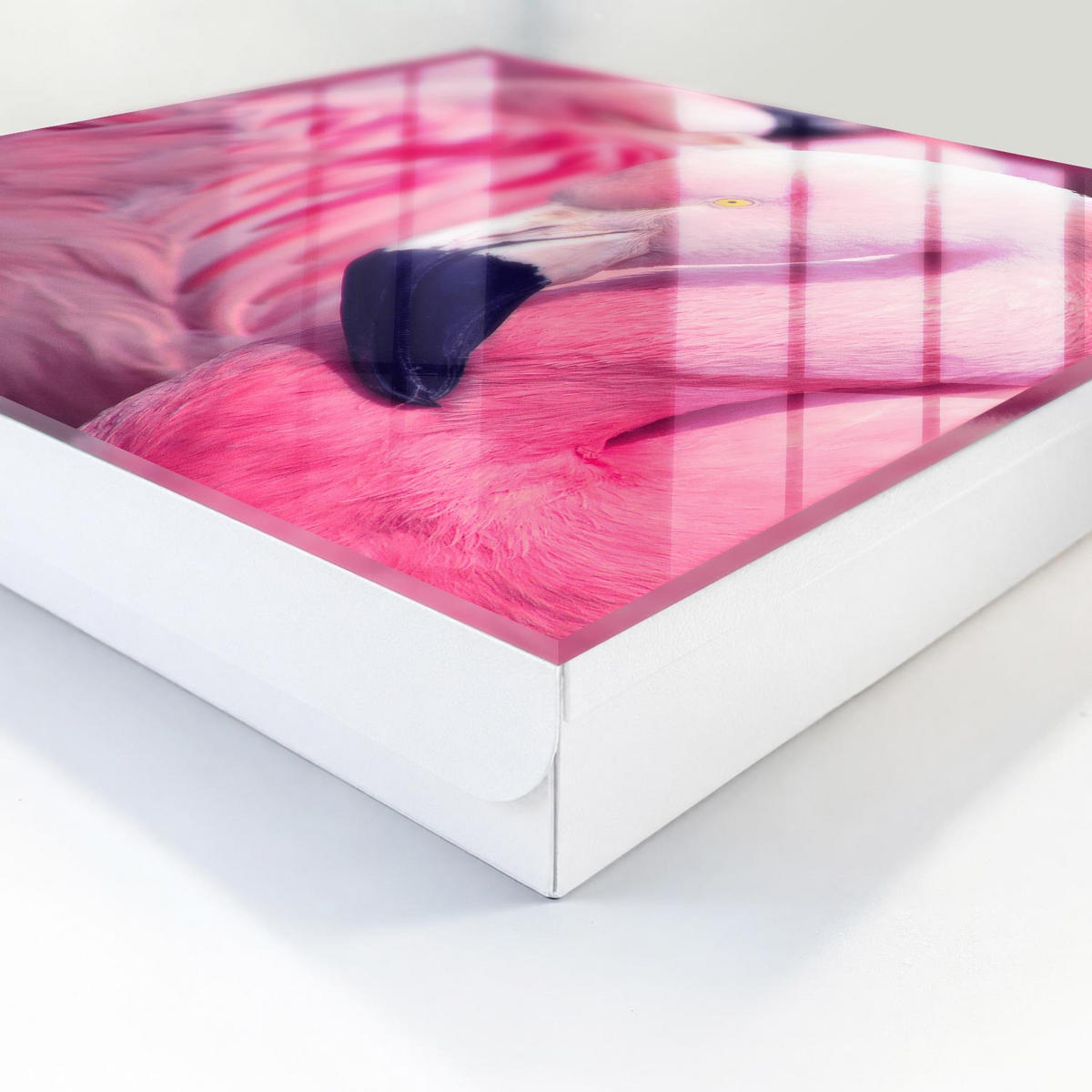 SCHLÜSSELBOX Weiß 30x30 cm – Türöffnung nach rechts - Pinke Schönheit - Pink, Metall (30/30/5cm) - TULUP