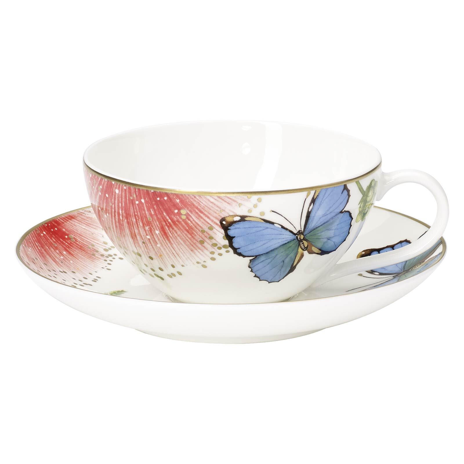 TEETASSE MIT UNTERTASSE Amazonia Anmut bunt 200 ml - Multicolor, Keramik (0.2L) - Villeroy & Boch