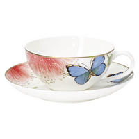 TEETASSE MIT UNTERTASSE Amazonia Anmut bunt 200 ml - Multicolor, Keramik (0.2L) - Villeroy & Boch