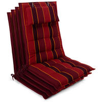 HOCHLEHNER Sun-HL 119x50x8cm Rot-Anthrazit-Gestreift (4tlg) - Dunkelrot, Textil (50/120cm) - Beautissu 