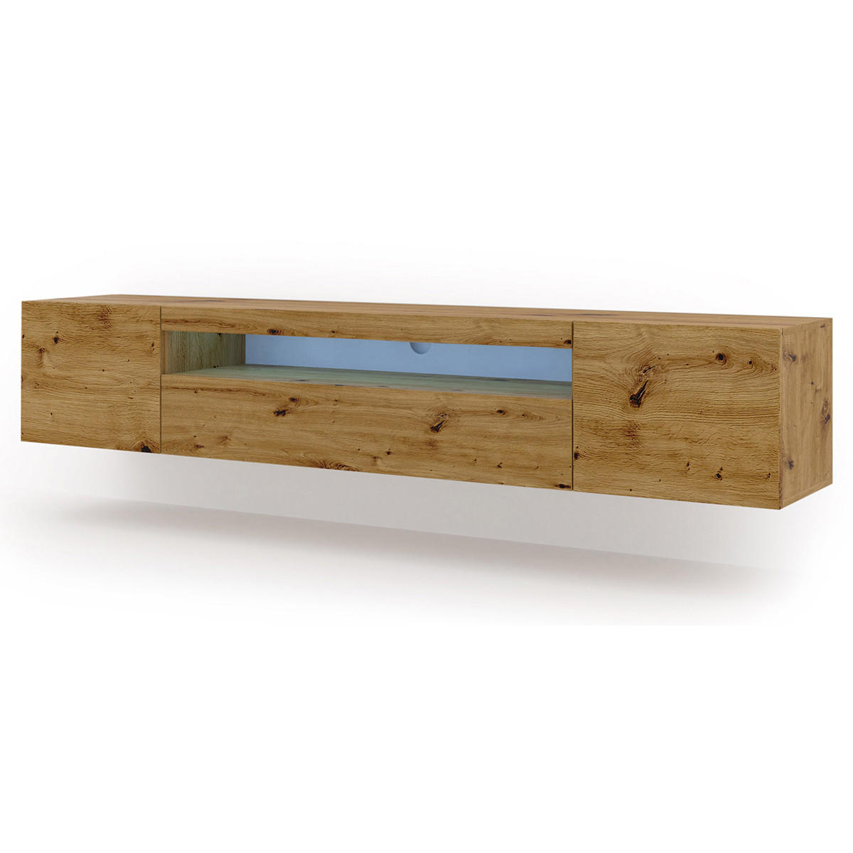 TV-MÖBEL Aurus Holz - Braun, Holzwerkstoff (200/36/37cm) - Petits-meubles