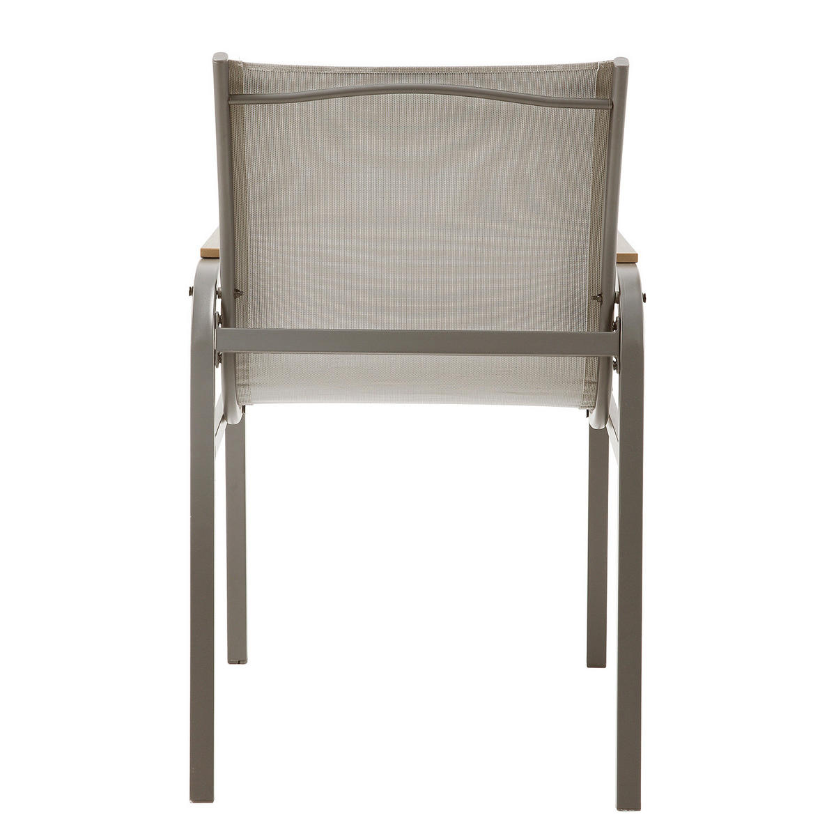 GARTENSTUHL - 2er-Set - Stahl / Olefin - Taupe, Textil/Metall (57/91/64cm) - home24
