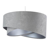 HÄNGELEUCHTE Grau 50/23 cm - Silberfarben, Kunststoff (50/1.3/23cm) - ONZENO