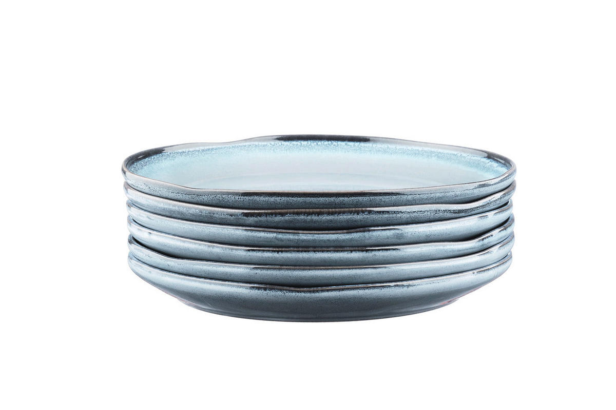 TELLER Genesis Ø27cm - 6er-Set - Meer - Blau, Keramik (27cm) - Björn