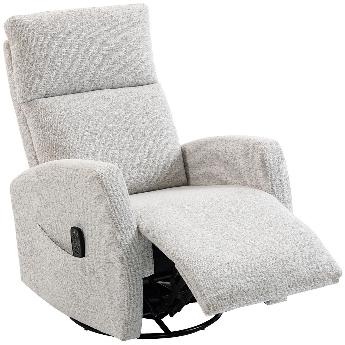 MASSAGESESSEL Creme mit Massagefunktion und Heizung 163/73,5/86 cm - Creme, Textil (163/86/73.5cm) - PANGIVO