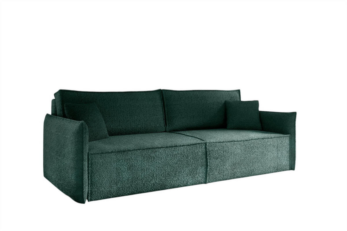 SCHLAFSOFA Lagos - Grün, Holzwerkstoff/Textil (221/70/105cm) - Fun Möbel