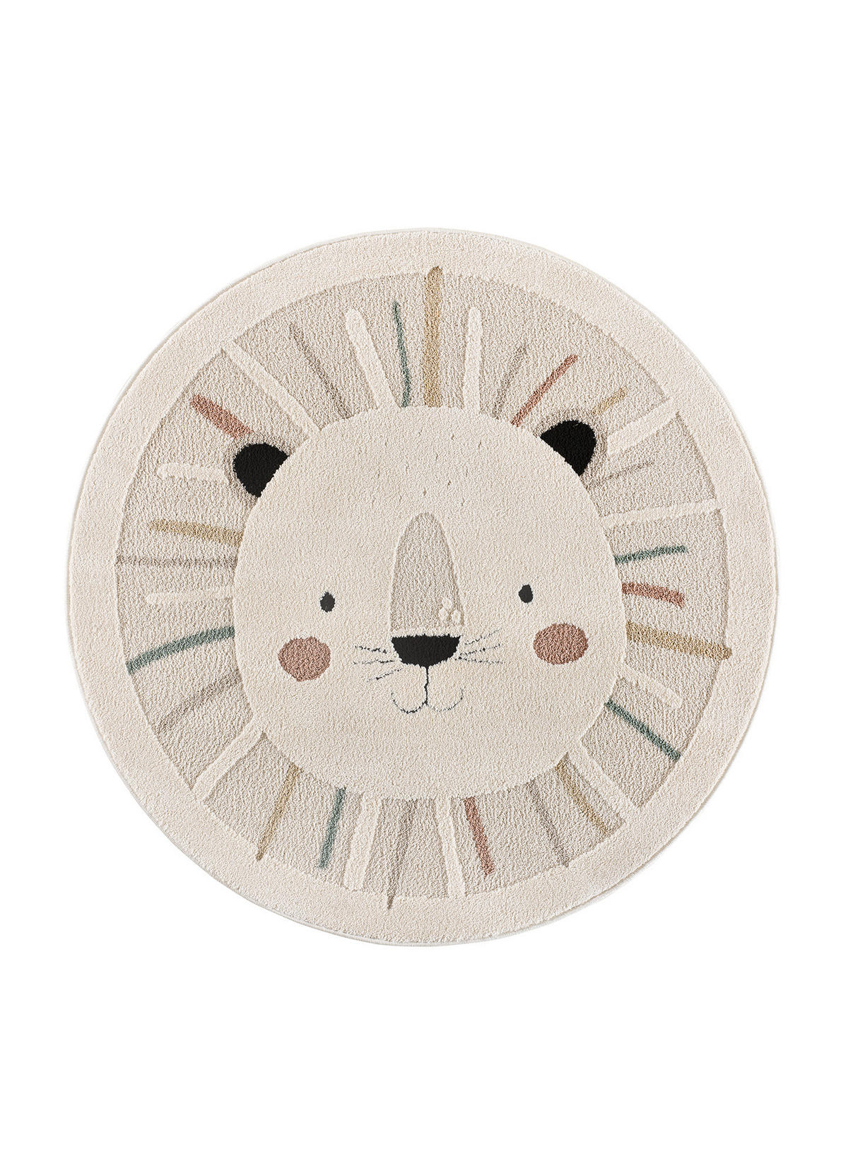 KINDERTEPPICH Weiß Clown 120/120 cm - Weiß, Textil (120/120cm) - Atticgo