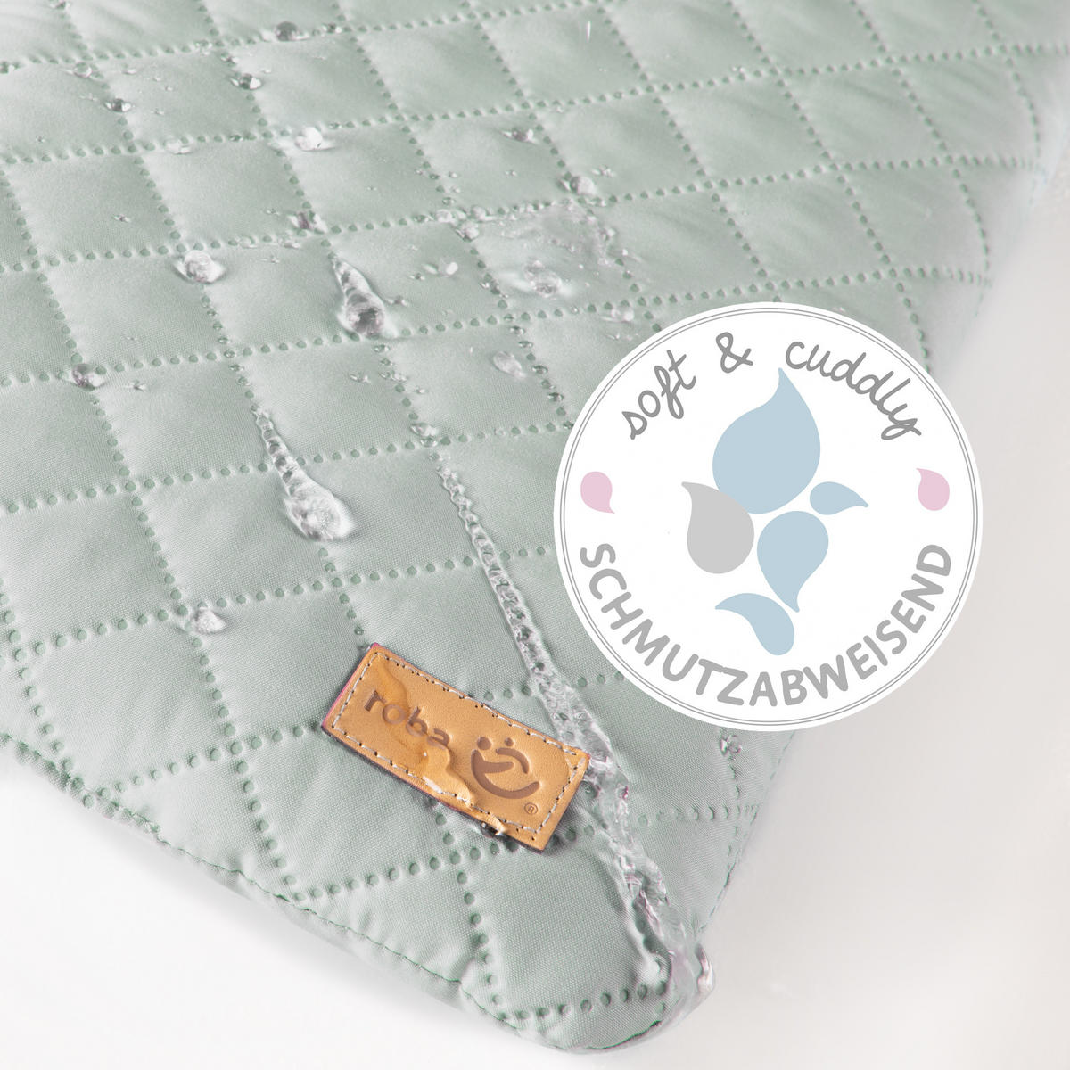 WICKELAUFLAGE roba Style Frosty green - Grün, Textil (85/75cm) - Roba