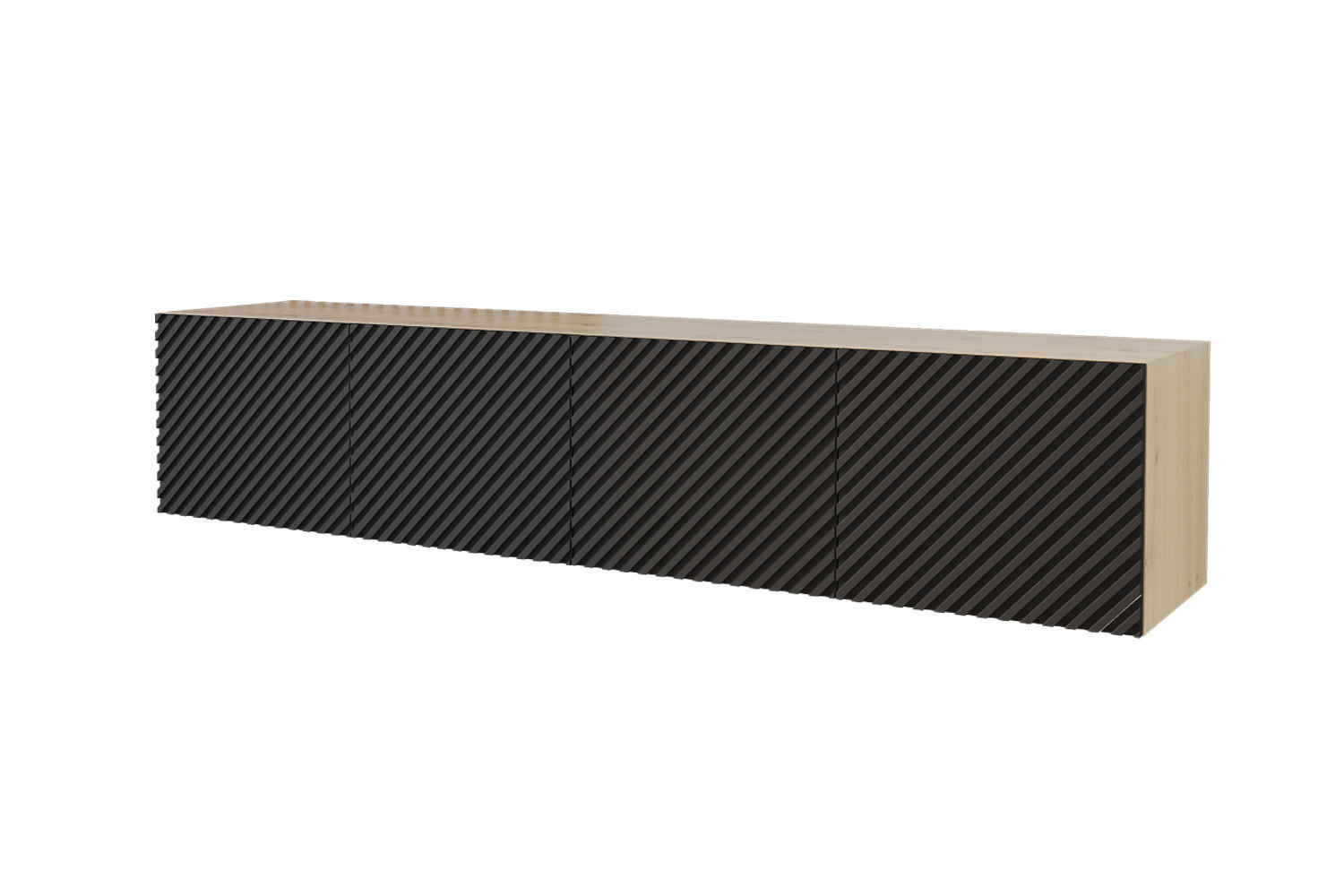 Altdecor Lowboard Schwarz 200x40x40 cm