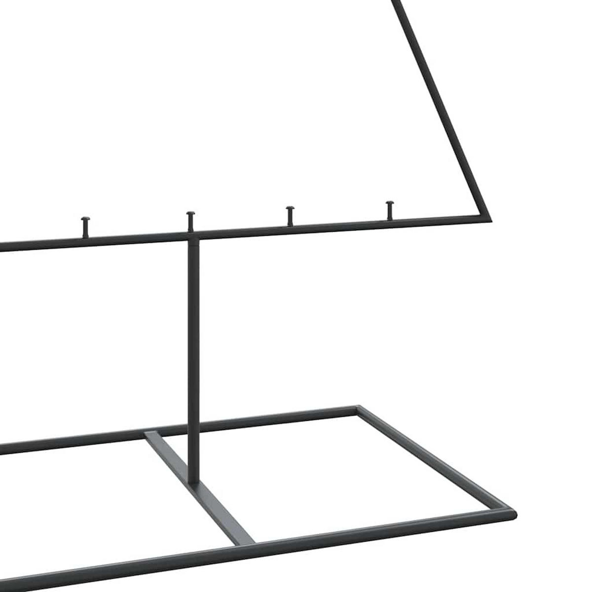 WEIHNACHTSBAUM Metall mit Ständer Haken 80/30/180 cm Schwarz Stahl - Schwarz, Metall (180cm) - vidaXL
