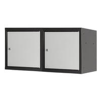 SCHLIESSFACHWÜRFEL 2x Blocky mit Zylinderschloss + 2 Schlüssel 40x40x40cm Anthrazit/Lichtgrau - Schwarz/Grau, Metall (40/40/40cm) - PROREGAL