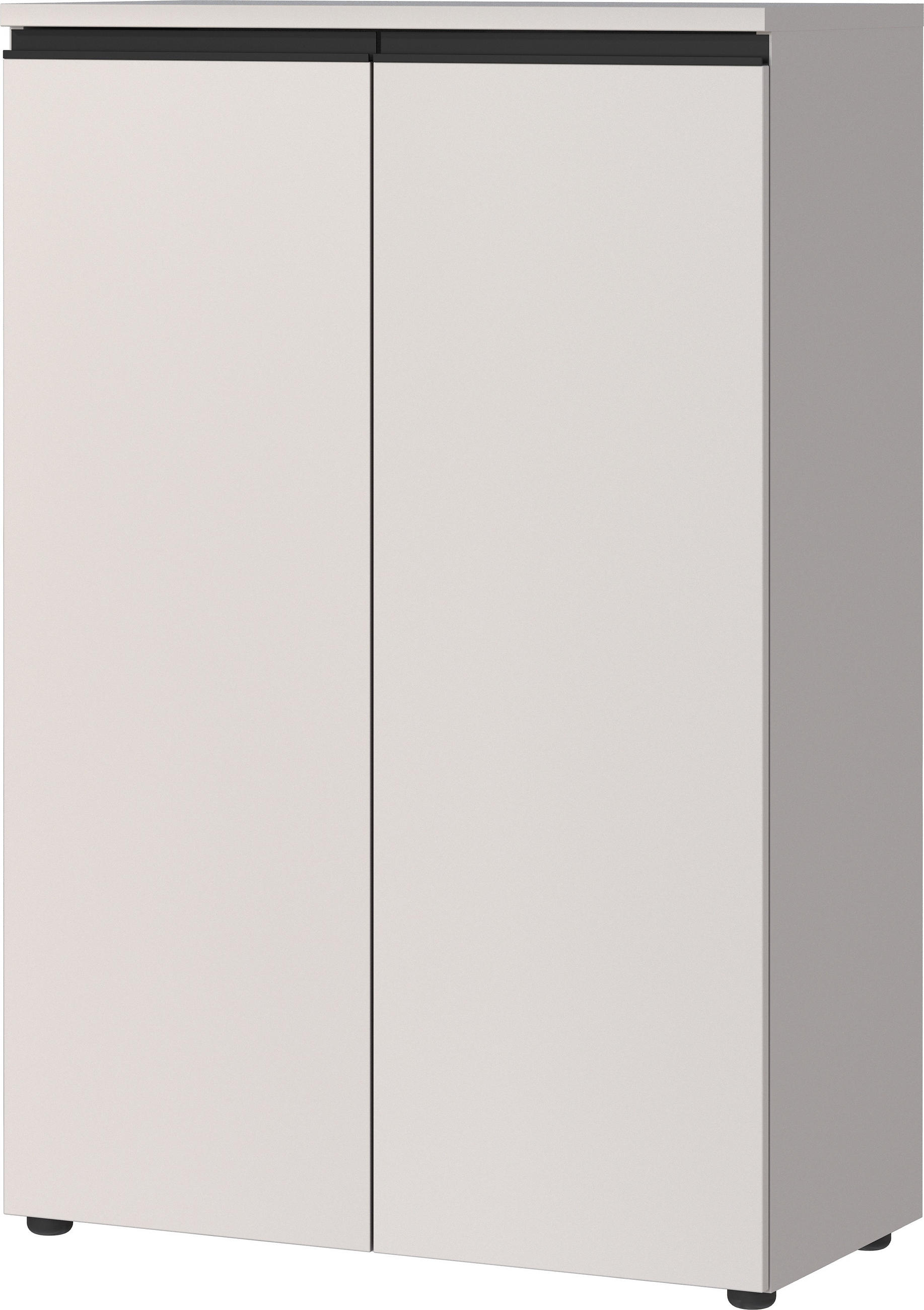 AKTENSCHRANK 2-türig Soft-Close, 3 Ordnerhöhen 81x120x40 cm Greige - Beige, Holzwerkstoff (81/120/40cm) - KADIMA DESIGN