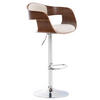 BARHOCKER Stoff walnuss/creme - Walnussfarben/Creme, Textil/Metall (50/88/48cm) - CLP