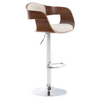 BARHOCKER Stoff walnuss/creme - Walnussfarben/Creme, Textil/Metall (50/88/48cm) - CLP