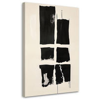 LEINWANDBILD Geometrische Formen Minimalismus 80x120cm - Beige, Textil (80/120cm) - Feeby