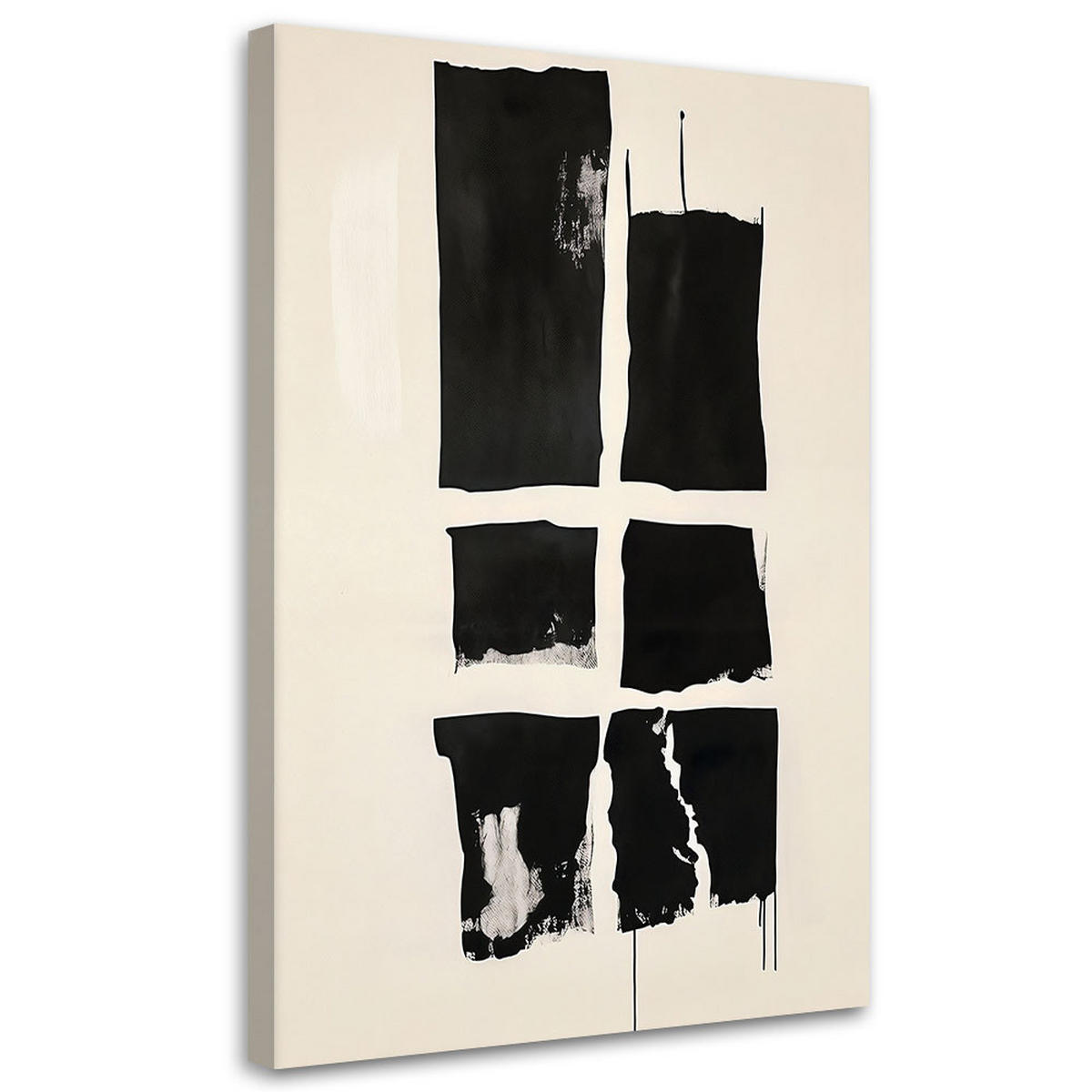 LEINWANDBILD Geometrische Formen Minimalismus 80x120cm - Beige, Textil (80/120cm) - Feeby