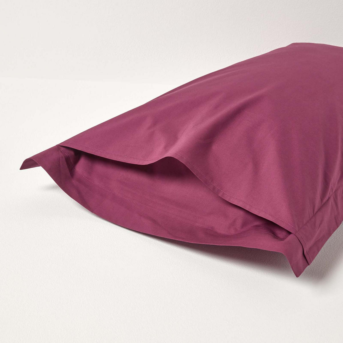 KISSENBEZUG Perkal mit Stehsaum, Fadendichte 200 - Beere, Textil (48/74cm) - Homescapes
