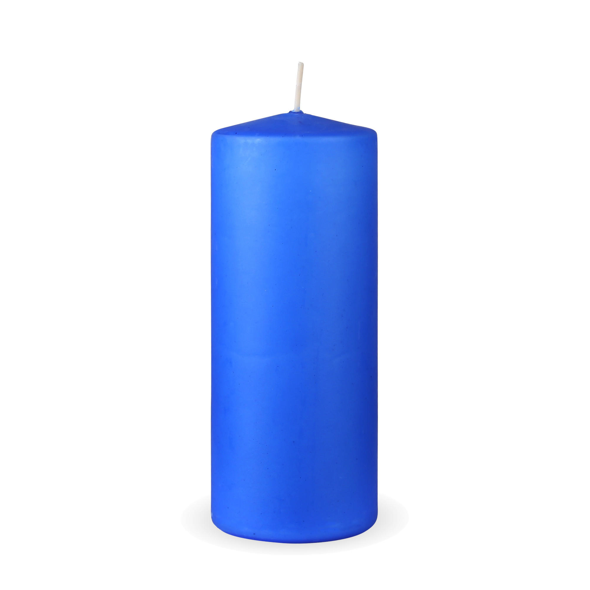 STUMPENKERZEN "Dunkelblau", Größe Ø7cm x Höhe: 16 cm - Dunkelblau, Naturmaterialien (7/16cm) - HS Candle