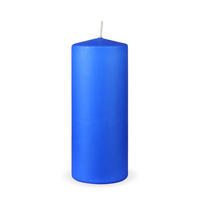 STUMPENKERZEN "Dunkelblau", Größe Ø7cm x Höhe: 16 cm - Dunkelblau, Naturmaterialien (7/16cm) - HS Candle