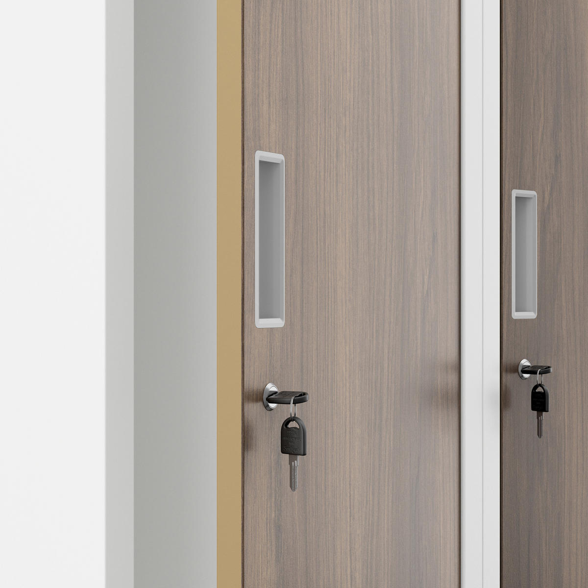 PERSONALSCHRANK KACPER 180x80x50 cm - Nussbaumfarben/Weiß, Metall (80/180/50cm) - Jan Nowak