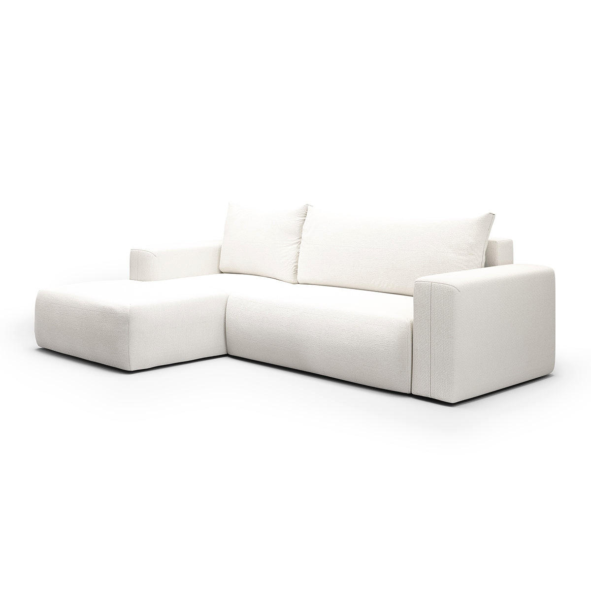ECKSOFA Bliss 3 Sitzplätze Écru - Weiß, Holz (268/163cm) - Petits-meubles