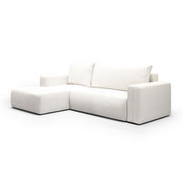 ECKSOFA Bliss 3 Sitzplätze Écru - Weiß, Holz (268/163cm) - Petits-meubles