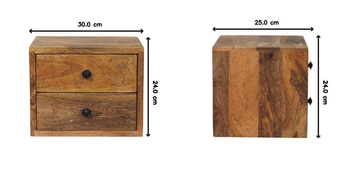 SKŘÍŇ Quad - hnědá, dřevo (30/24/25cm) - Artisan Furniture