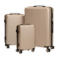 3-TLG.KOFFERSET - Creme, Kunststoff (48/75/29cm) - Relaxdays