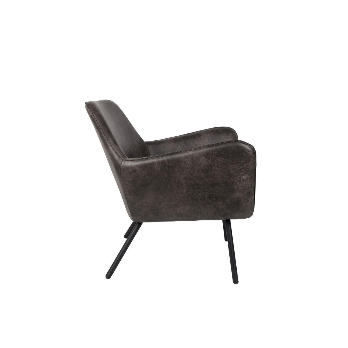 SESSEL Bon Dunkelgrau - Grau, Textil (80/78/76cm) - Housecraft Living
