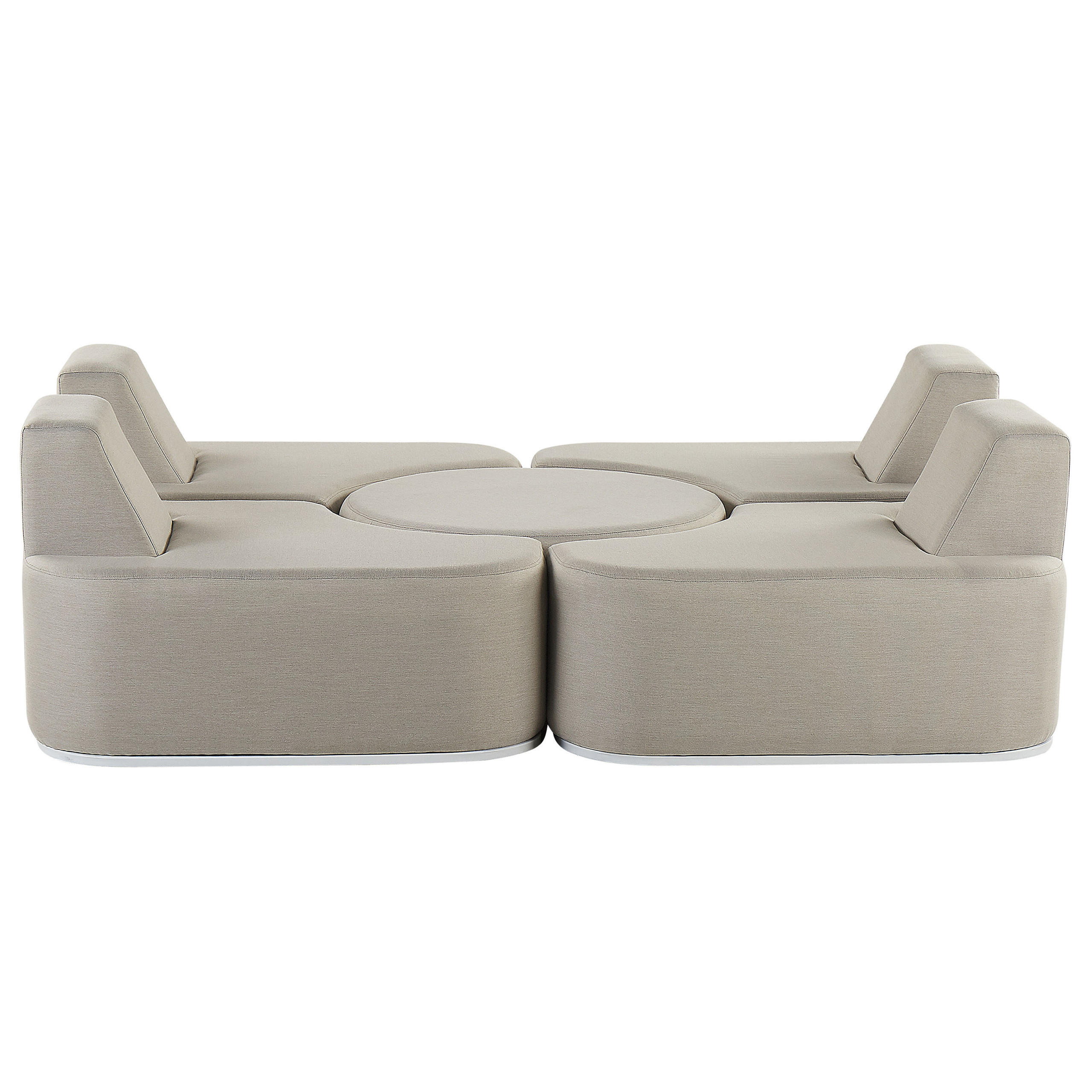 LOUNGE SET 4-Sitzer grau modular Fabro - Grau, Textil - Beliani